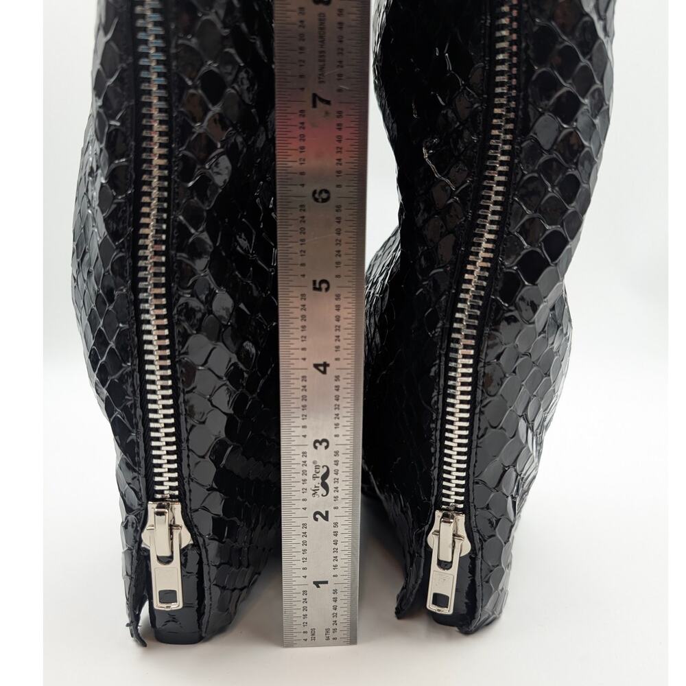 Steve Madden Paley Snake Embossed Boot Pointed To… - image 4